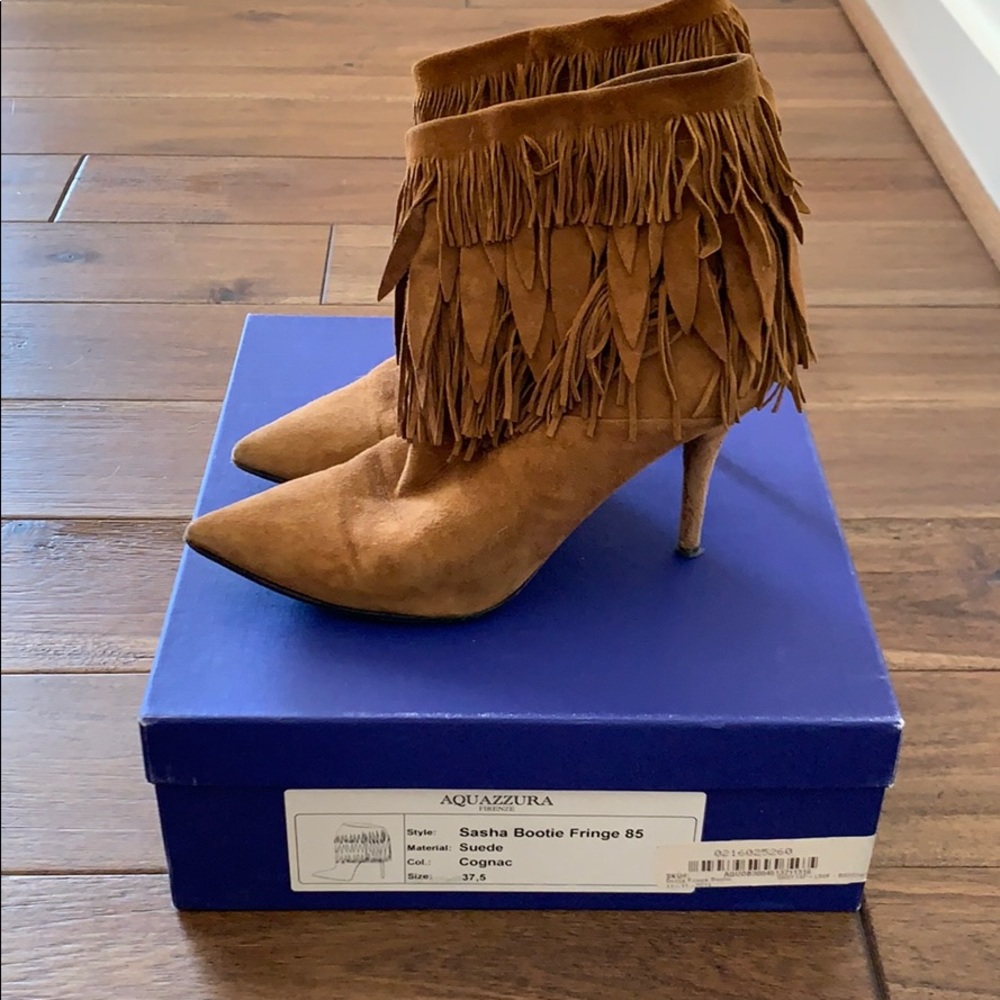 Authentic Aquzzura Fringe Bootie